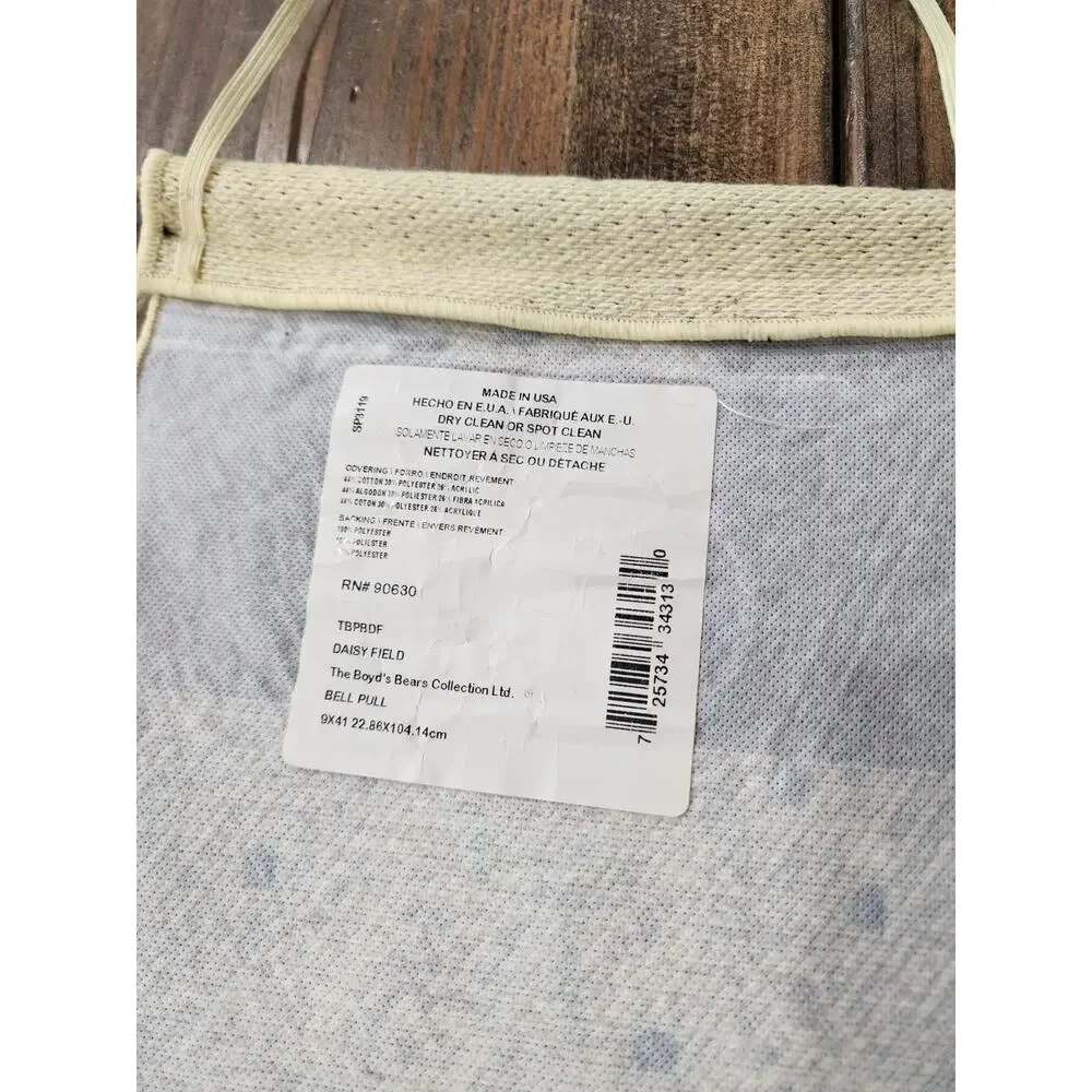 Boyds Bears Daisy Fields Lamb Butterfly Nursery Tapestry Wall Hanging Bellpull